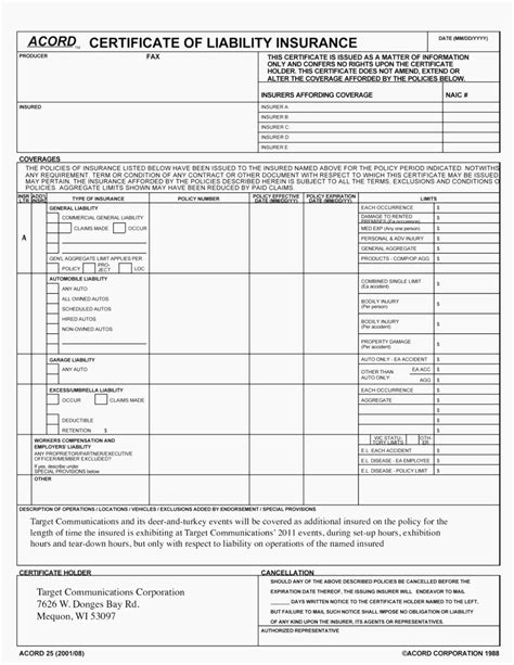To Complete an <strong>ACORD 25</strong> Certificate of Insurance Creating and Managing <strong>ACORD</strong> Forms Online <strong>Acord</strong> 141. . Acord 25 fillable 2022